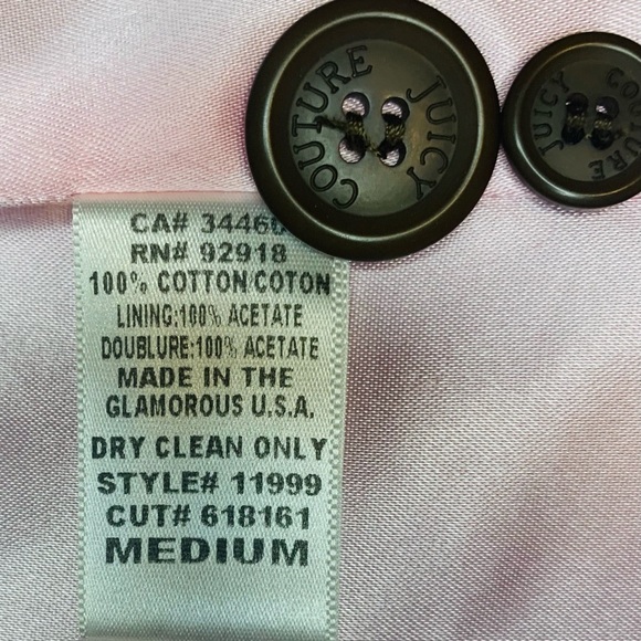 Juicy Couture Women’s Brown 3/4 Sleeve Corduroy Single Button Blazer Siz… - Picture 8 of 11